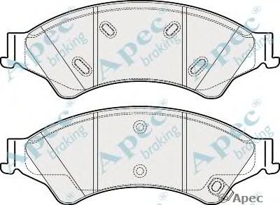 APEC BRAKING pad2038 -  Комплект тормозных колодок, дисковый тормоз